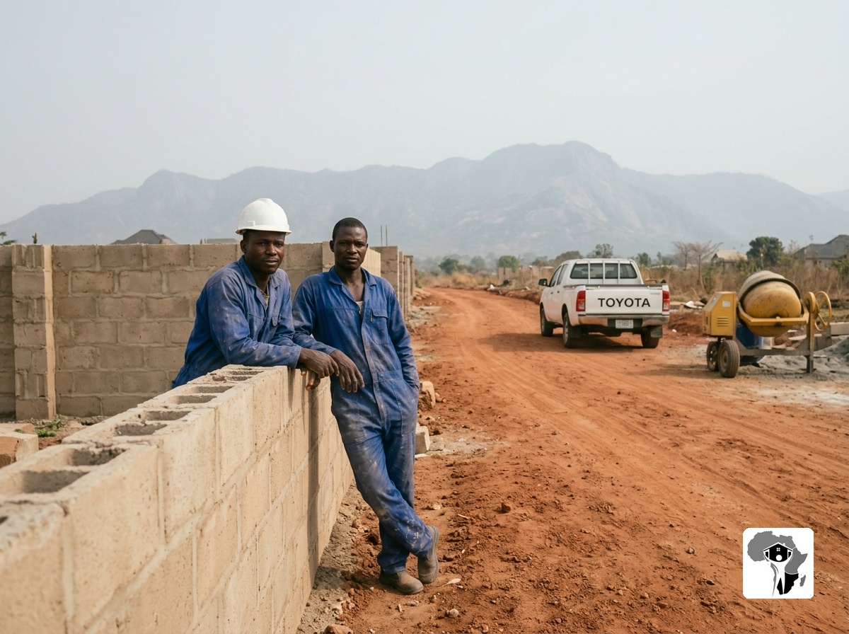 Residential building construction by masons in Abuja
