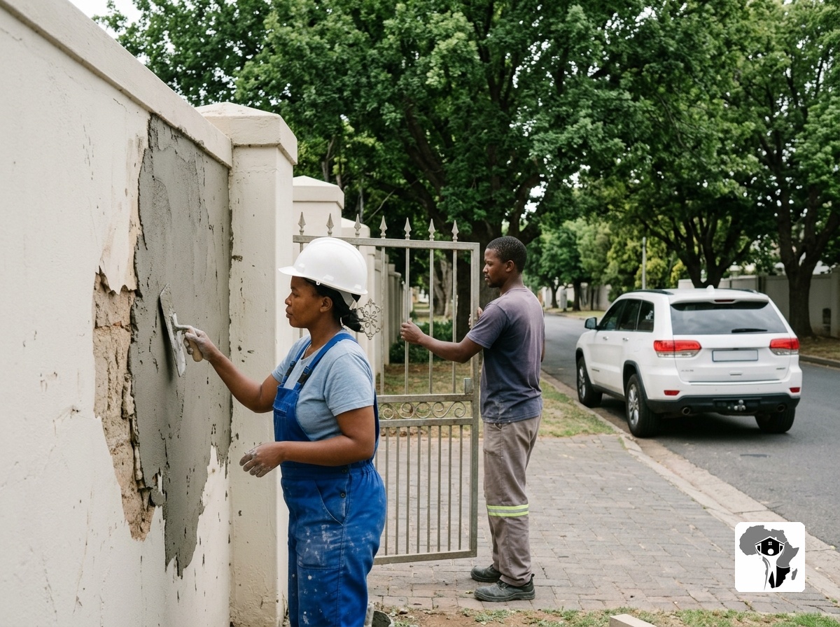 Renovation and plastering works on an existing property in Abuja